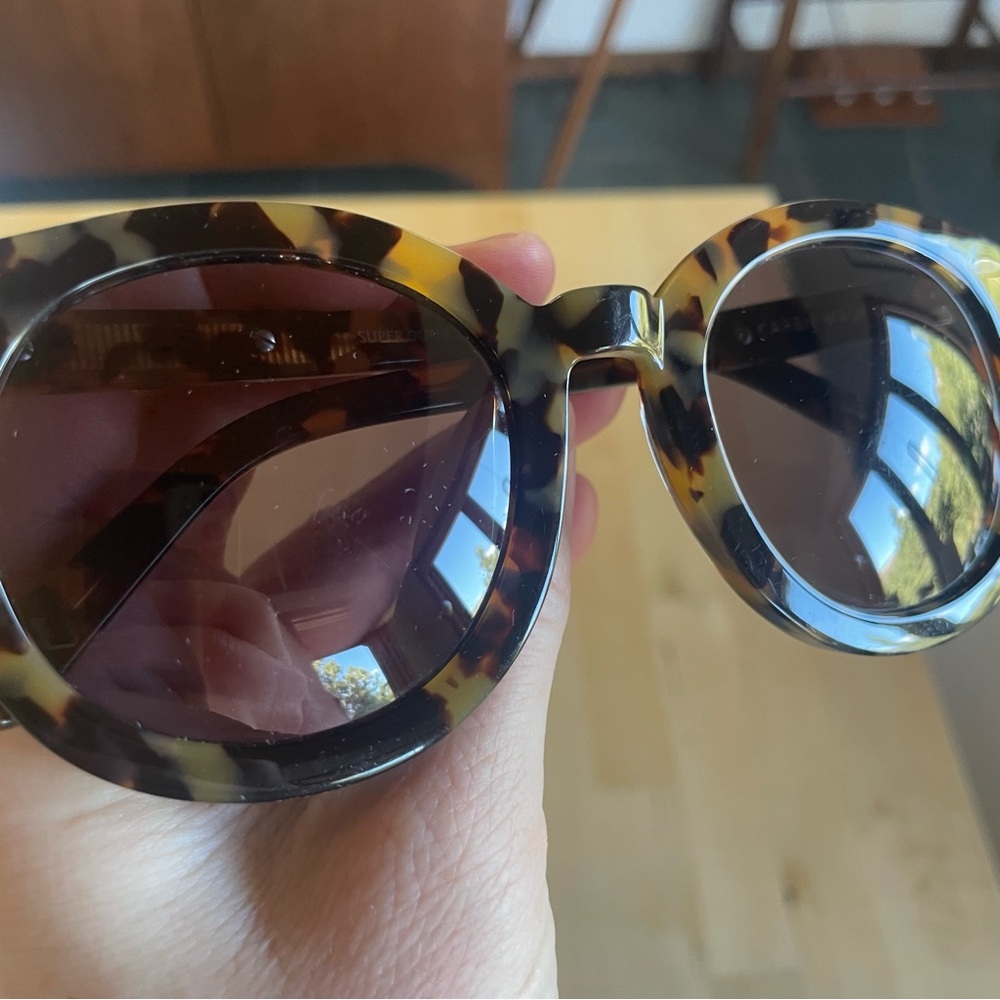 Karen Walker Super Duper Strength Sunglasses - Crazy Tortoise - Picture 4 of 11